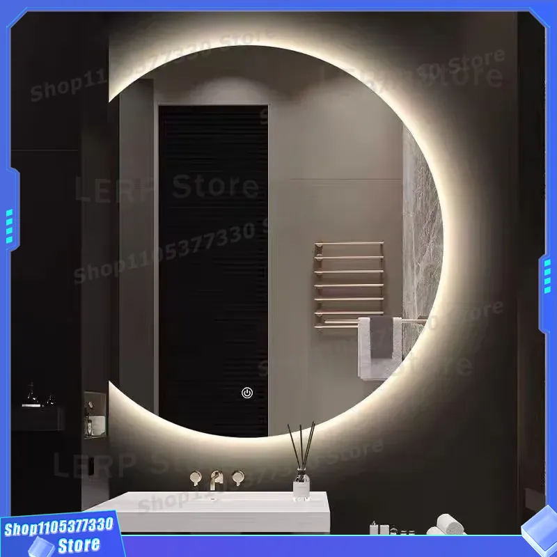 Decor Lighting Solution - مرآة حائط LED حديثة بتصميم نصف