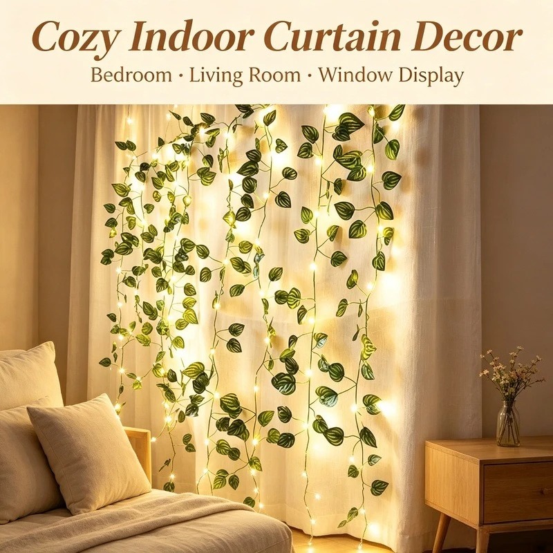 Garden Lighting Decor - سلسلة أضواء LED على شكل أوراق