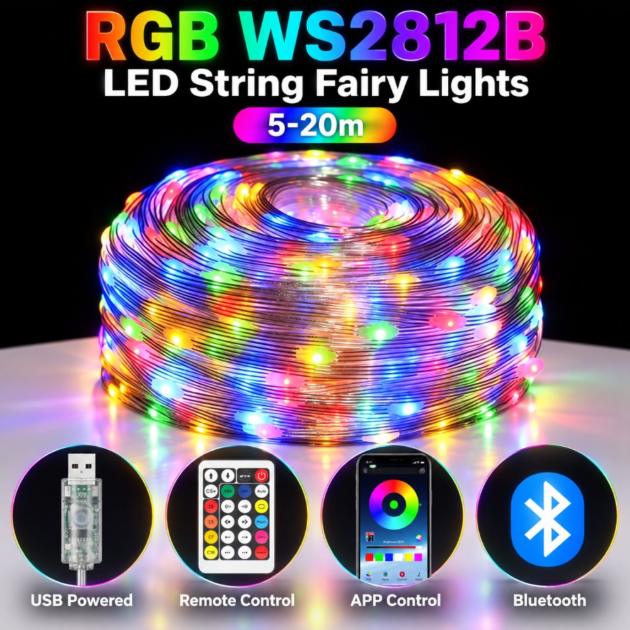 Decor Lighting Address - سلسلة أضواء LED RGB WS2812B بطول