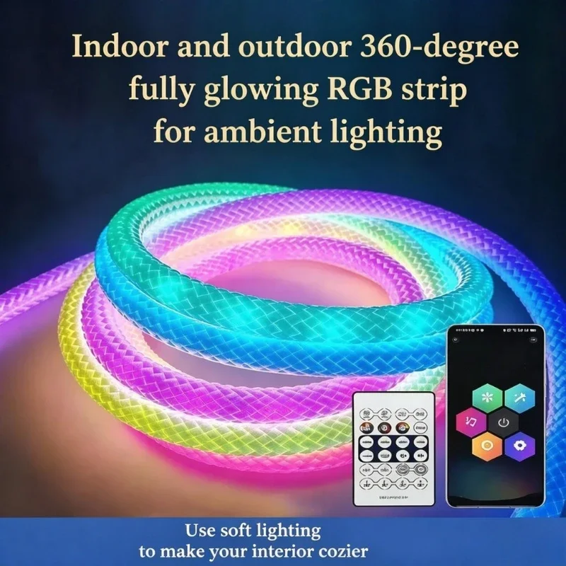 Decor Lighting Address - شريط إضاءة LED نيون RGB قابل