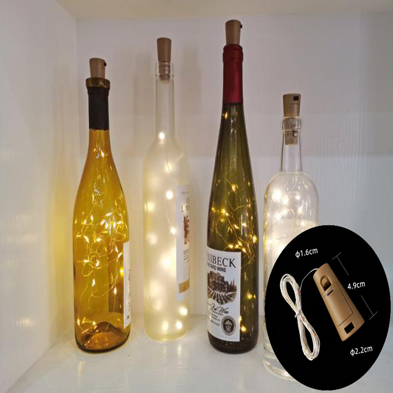 Decor Lighting Cork - أضواء زجاجة النبيذ LED مع الفلين