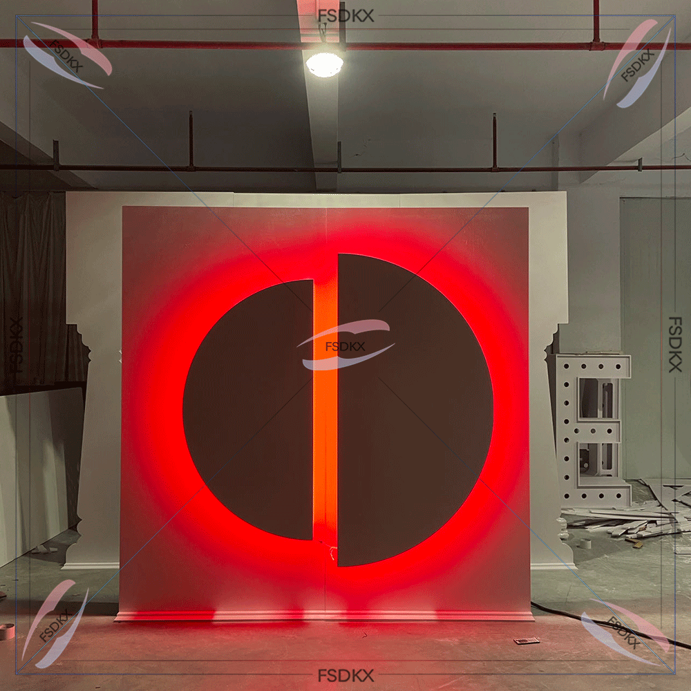 Lighting Decor Rentals - خلفية مربعة ثلاثية الأبعاد RGB ،