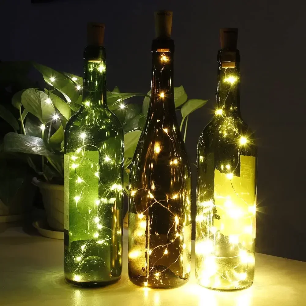 Decor Lighting Cork - أضواء زجاجة النبيذ LED مع الفلين