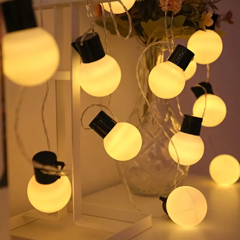 أضواء سلسلة كرات الأعياد التي  - مراجعة Outdoor Lighting Wedding Decor وسعره