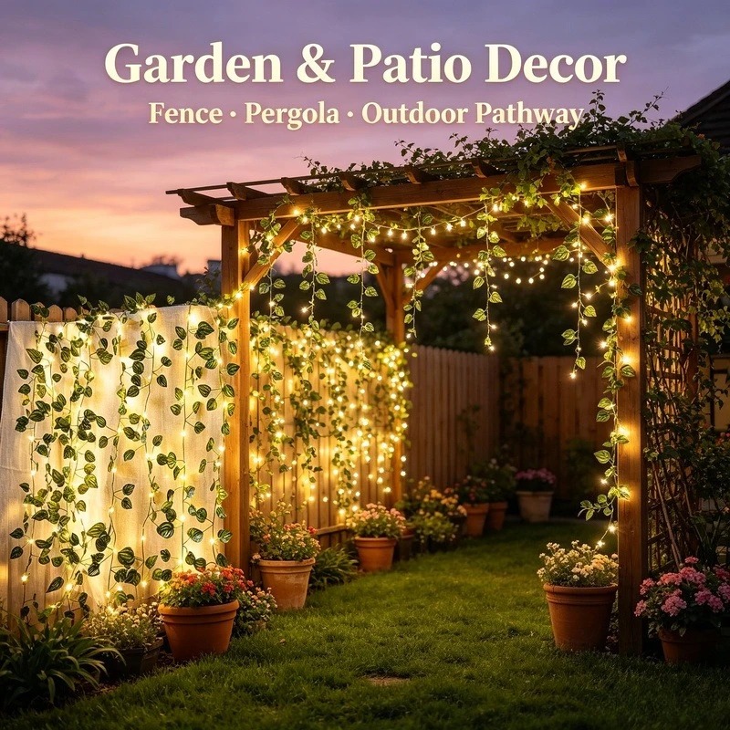 سلسلة أضواء LED على شكل أوراق  - مراجعة Garden Lighting Decor وسعره