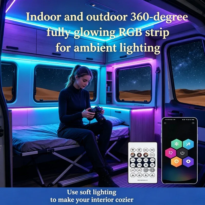 شريط إضاءة LED نيون RGB قابل ل - مراجعة Decor Lighting Address وسعره