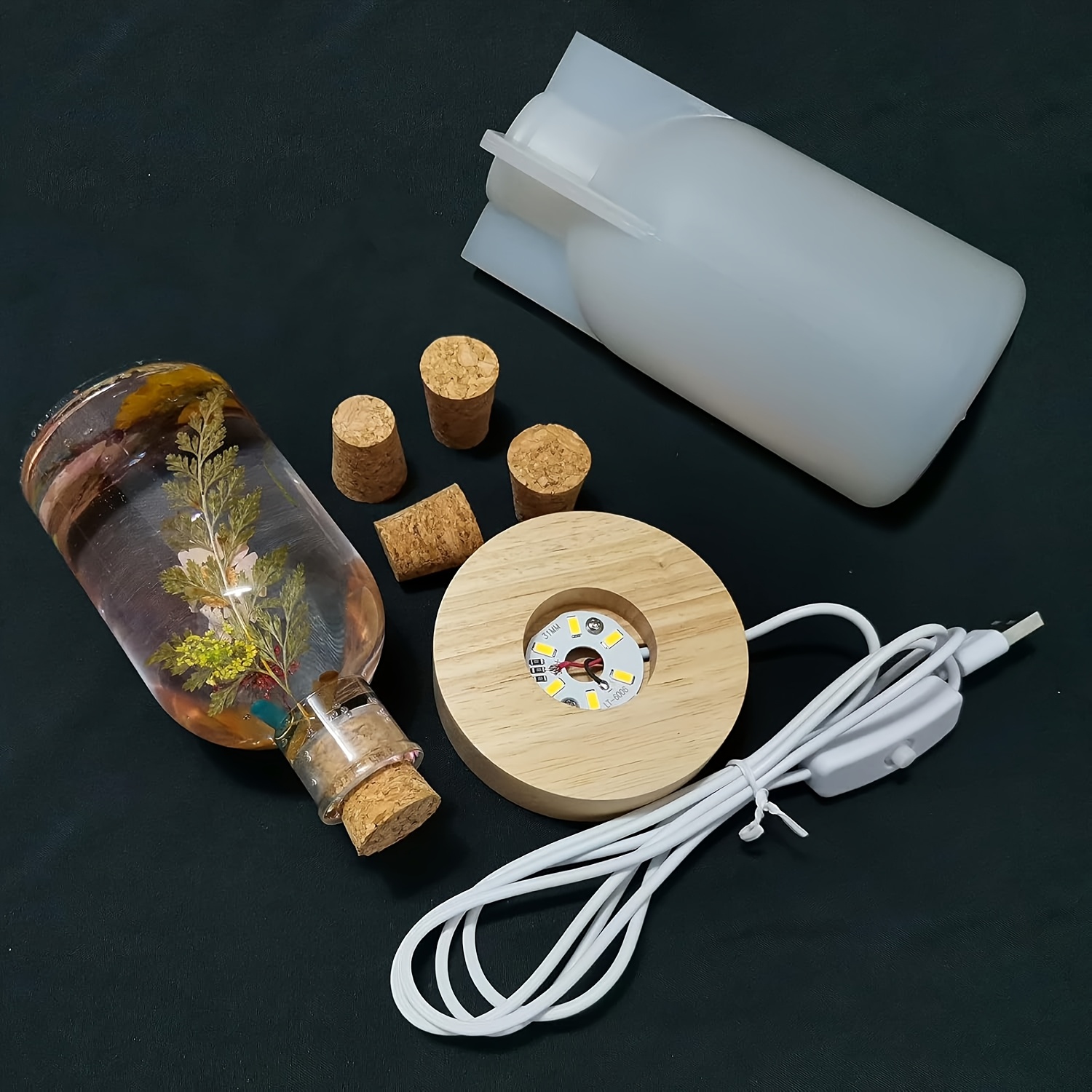 مجموعة قوالب راتنج لصنع زجاجات - مراجعة Decor Lighting Cork وسعره