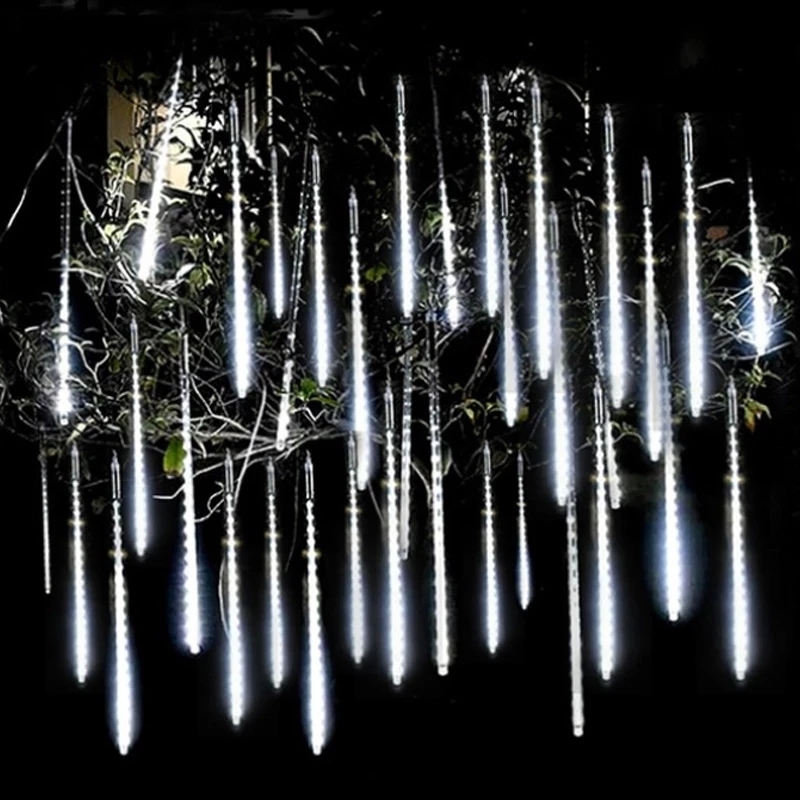 نيزك دش المطر أدى أضواء سلسلة  - مراجعة Outdoor Lighting Wedding Decor وسعره