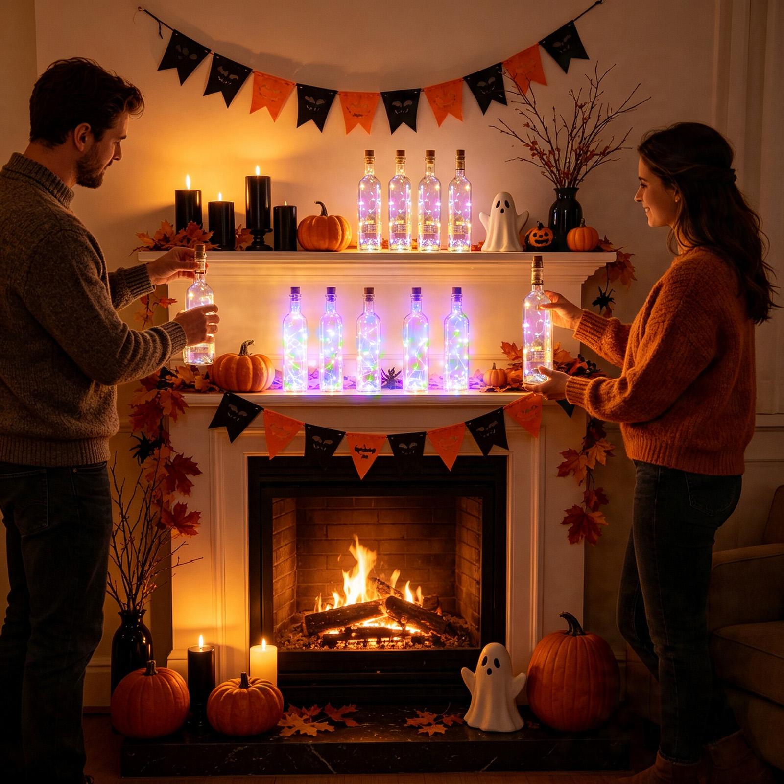 أضواء زجاجات النبيذ المصنوعة م - مراجعة Decor Lighting Cork وسعره