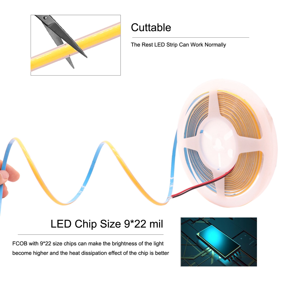 5 مللي متر COB LED قطاع 384 ال - مراجعة Lighting Decor And More وسعره