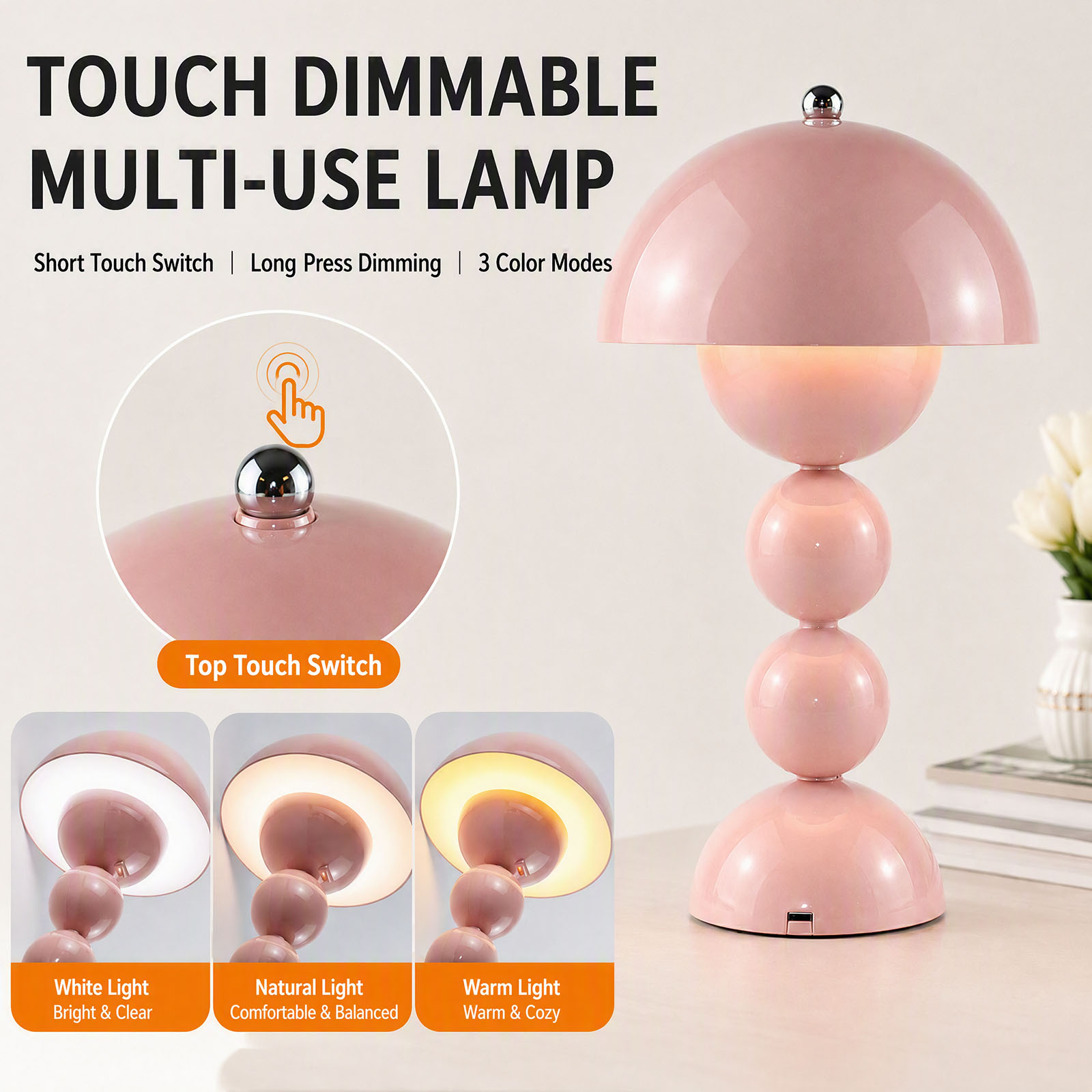 مصباح طاولة LED على شكل فطر بم - مراجعة Decor Lighting Lamps وسعره