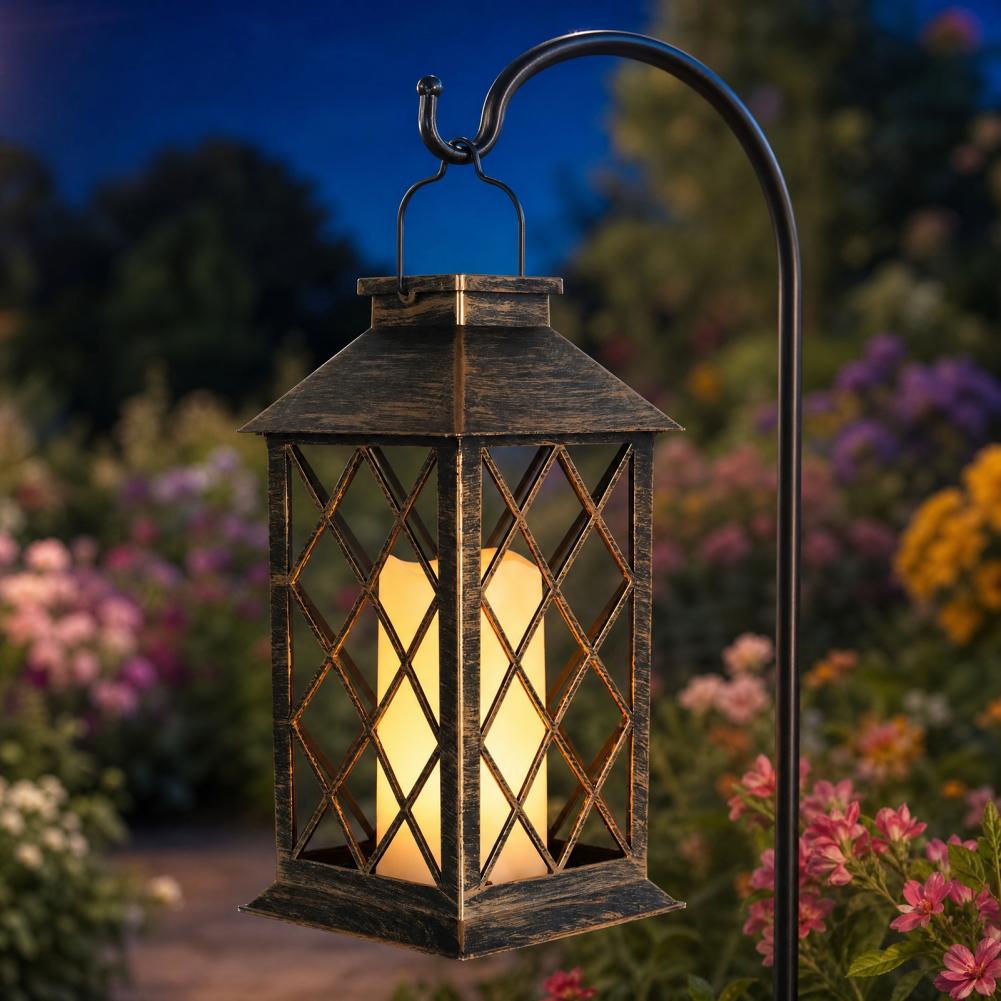 فانوس شمسي بتصميم عتيق، فانوس  - مراجعة Garden Lighting Decor وسعره