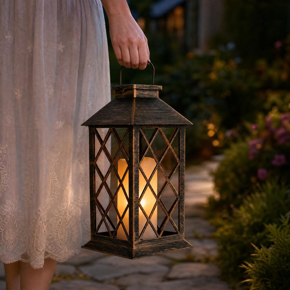 فانوس شمسي بتصميم عتيق، فانوس  - مراجعة Garden Lighting Decor وسعره