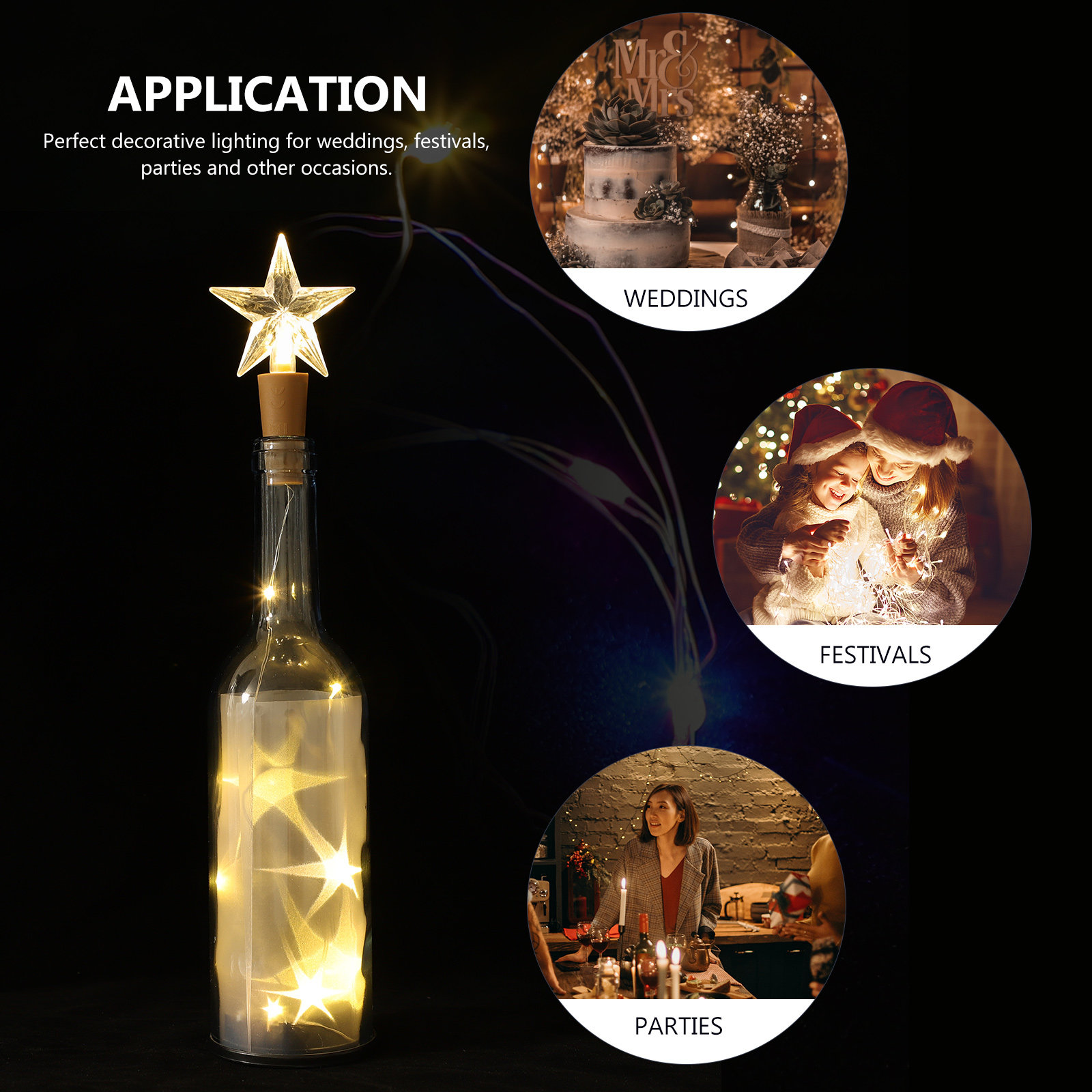 قطعتان من أضواء الزجاجات المزو - مراجعة Decor Lighting Cork وسعره