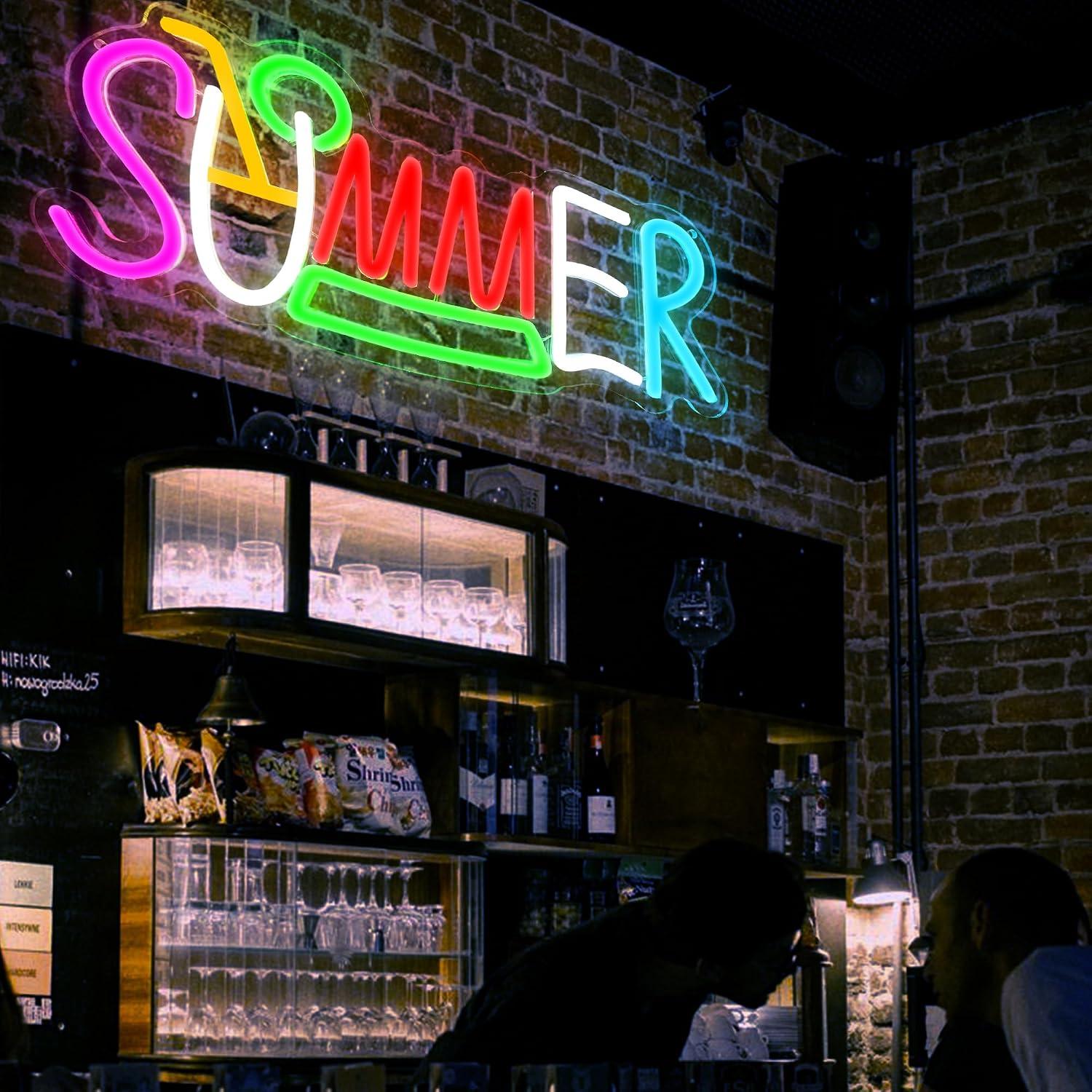 لافتة نيون صيفية بإضاءة LED تع - مراجعة Lighting Decor Rentals وسعره