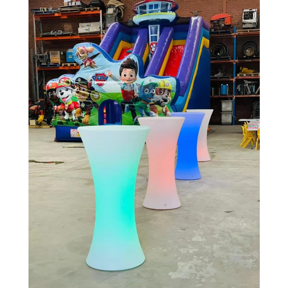 طاولات بار عالية بإضاءة LED با - مراجعة Lighting Decor Rentals وسعره