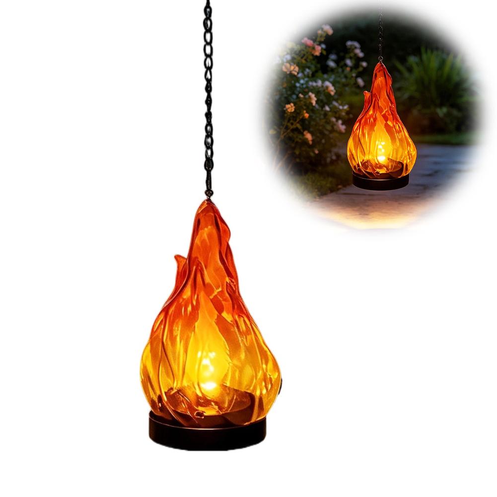 مصباح شمسي معلق بتأثير اللهب،  - مراجعة Garden Lighting Decor وسعره