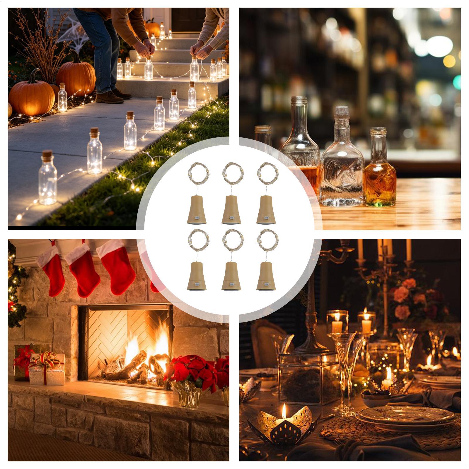 أضواء زجاجات النبيذ مع سدادات، - مراجعة Decor Lighting Cork وسعره
