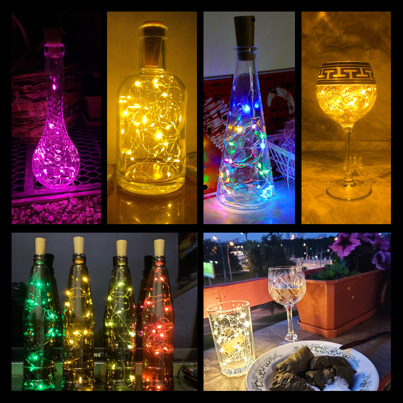 5 قطعة بار LED زجاجة النبيذ ال - مراجعة Decor Lighting Cork وسعره