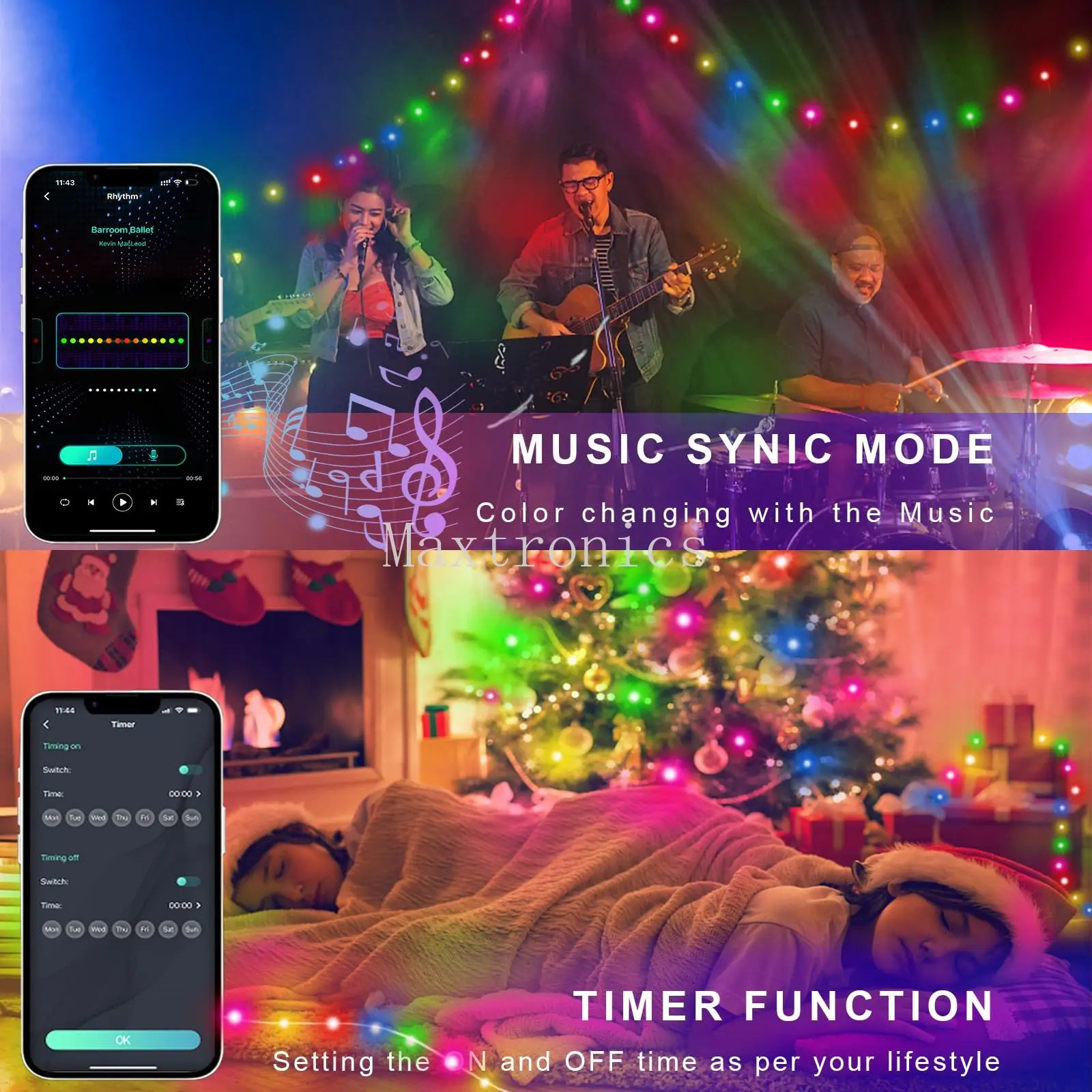 الذكية 4 أنماط RGB WS2812B LED - مراجعة Decor Lighting Address وسعره